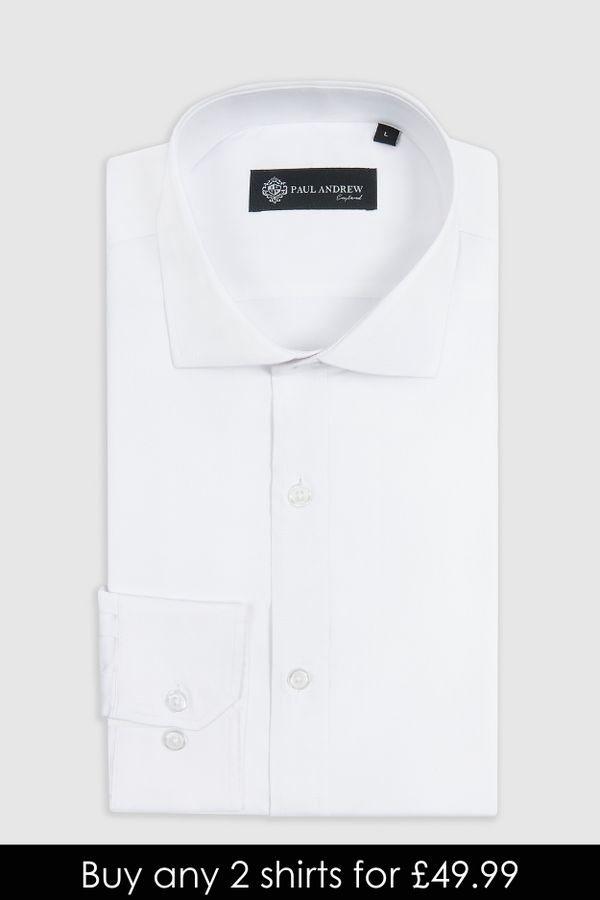 Oliver - White Cutaway Collar Shirt