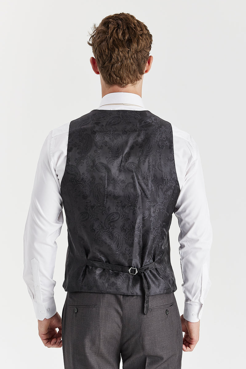 Charles Charcoal Men's Three Piece Suit