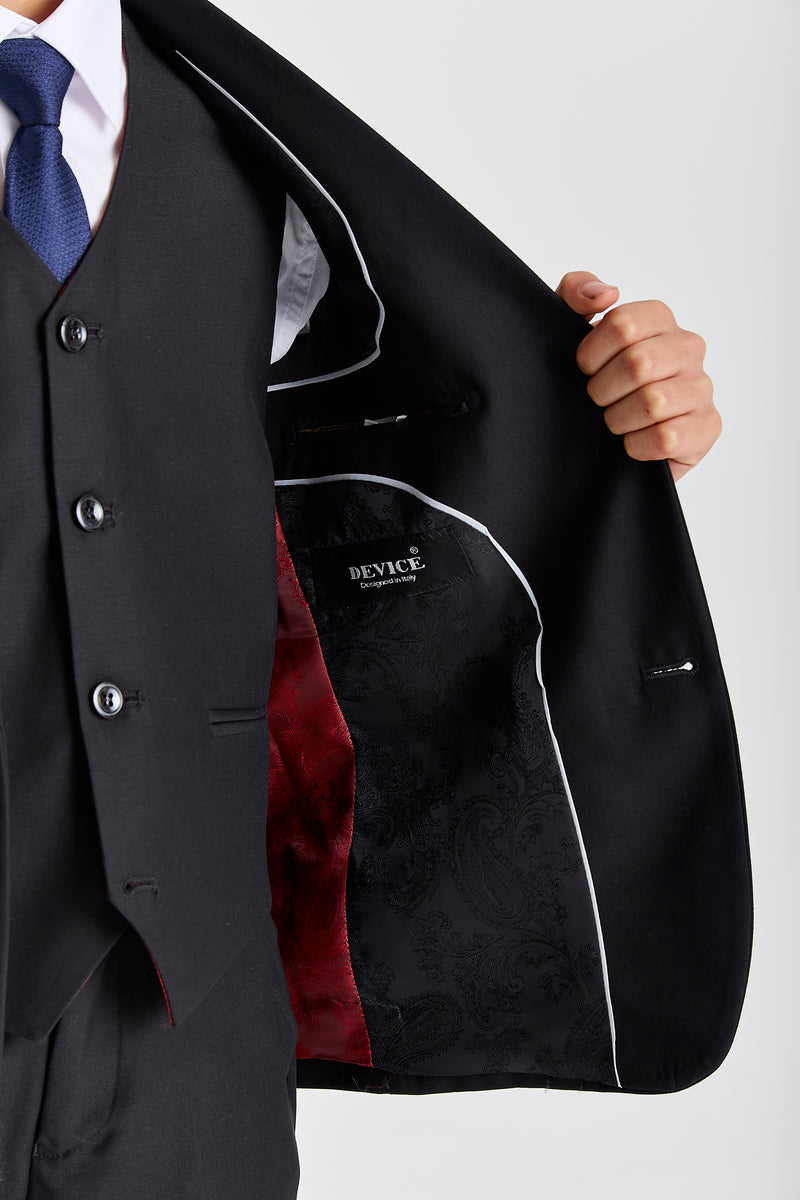Device - Boy's Parker Black Three piece Suit