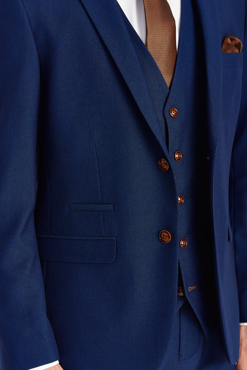 Mayfair - Men's Blue Textured Blazer