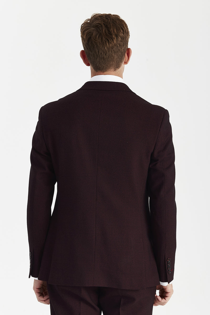 Regent - Wine Double-breasted Blazer