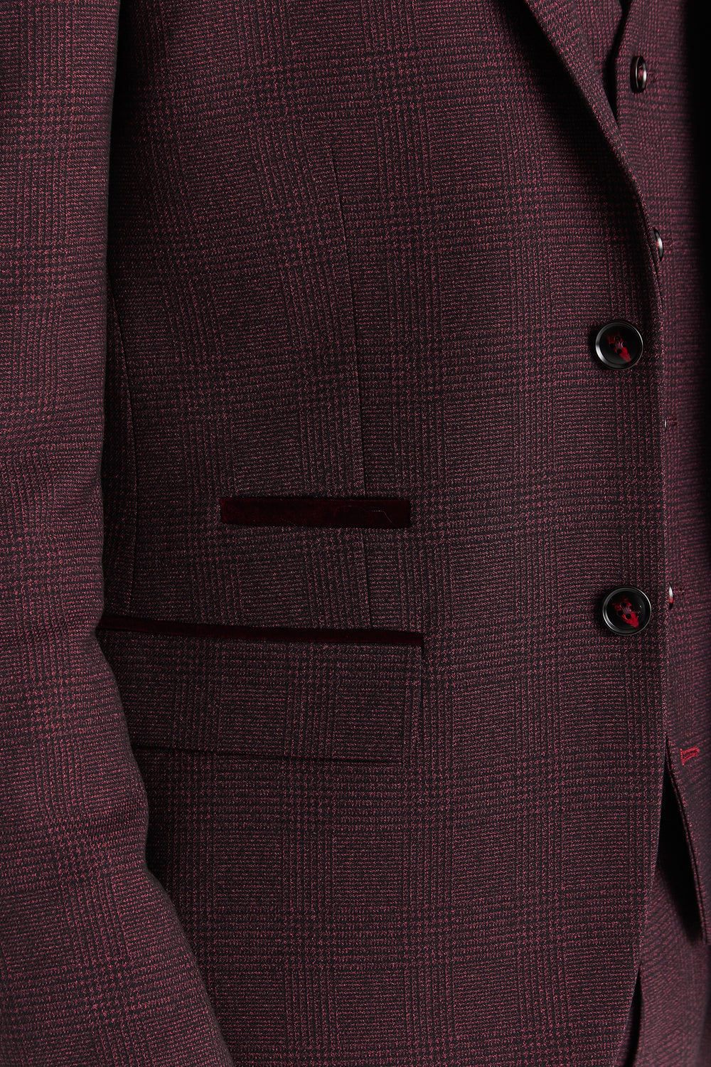 Regent Wine Check Two Piece Suit