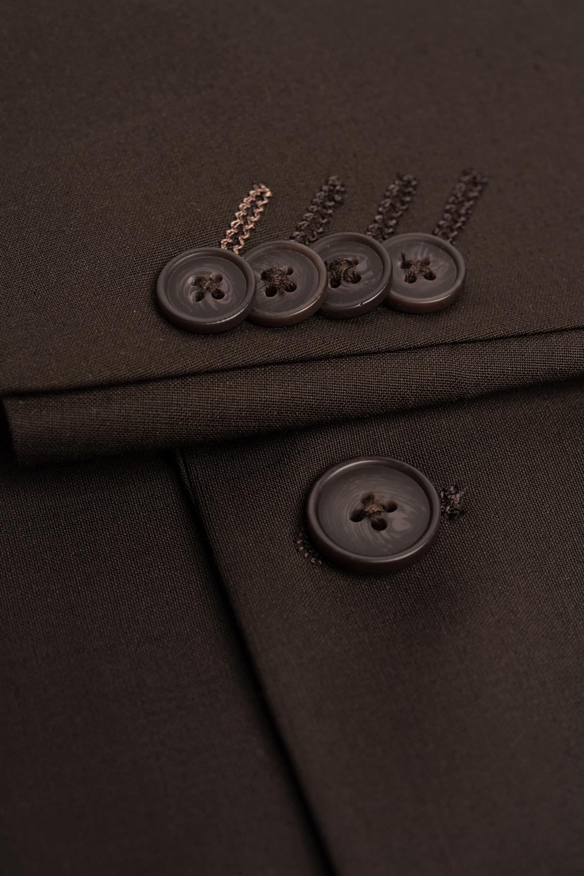 Bond Wool Rich Auburn Three Piece Suit