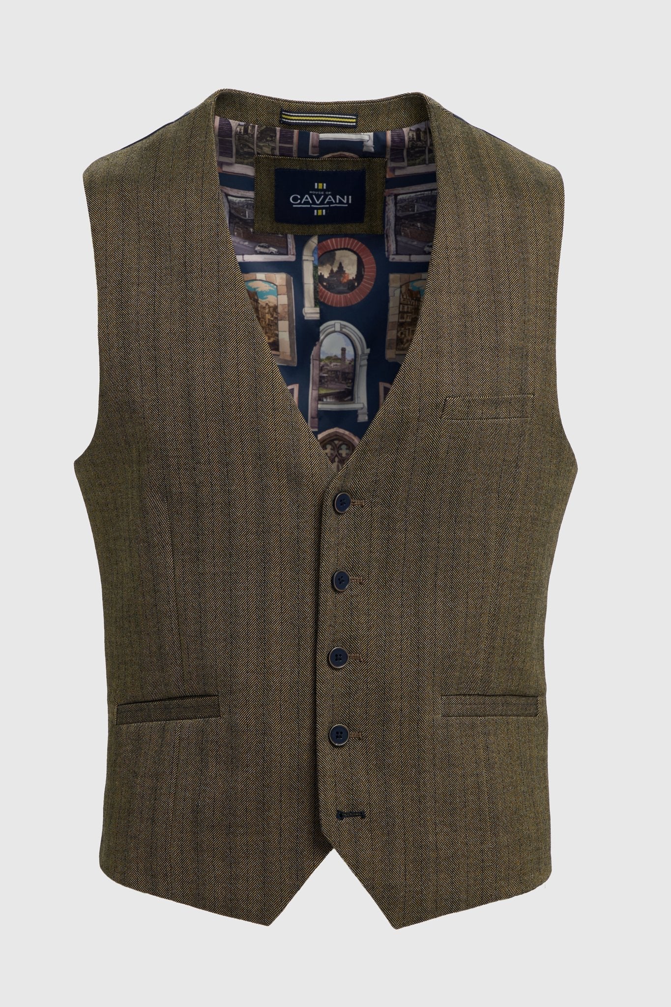 Damon Three Piece Suit with Single Breasted Waistcoat