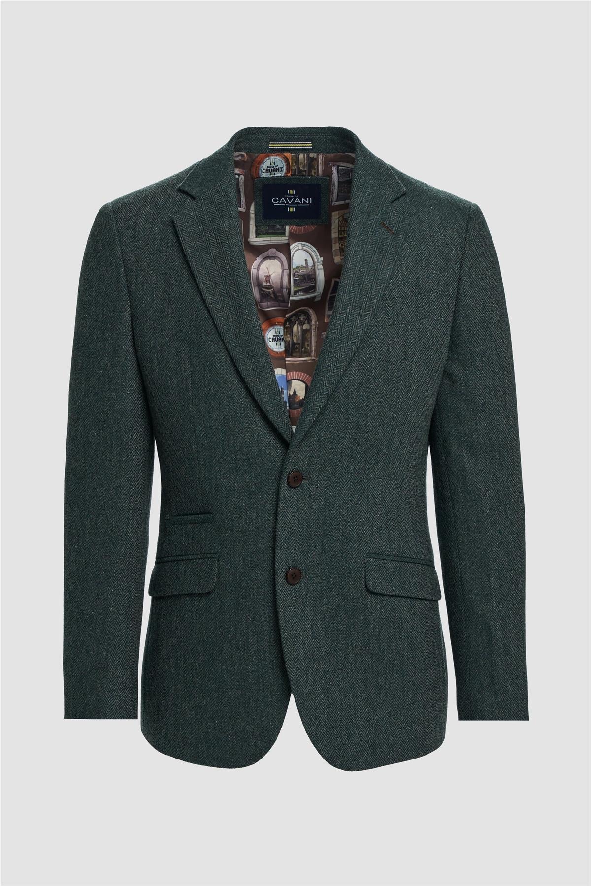 Thomas Lush Olive Tweed Blazer