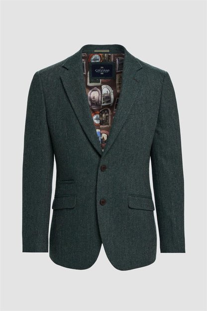 Thomas Lush Olive Tweed Blazer