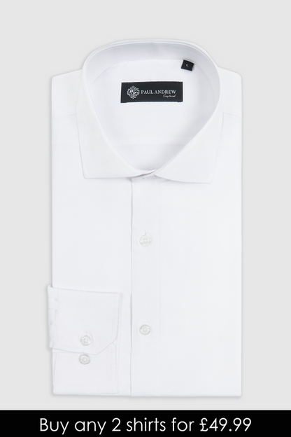 Oliver - White Cutaway Collar Shirt