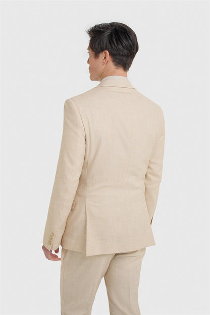 Malibu Beige Three Piece Suit