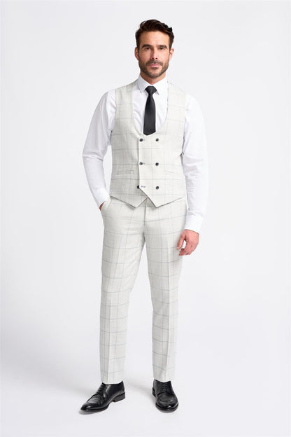 Light Grey Check Waistcoat