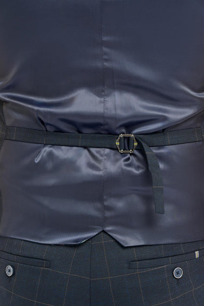 Torino Navy Double Breasted Waistcoat