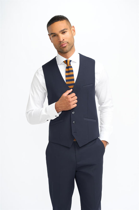 Malibu Navy Waistcoat