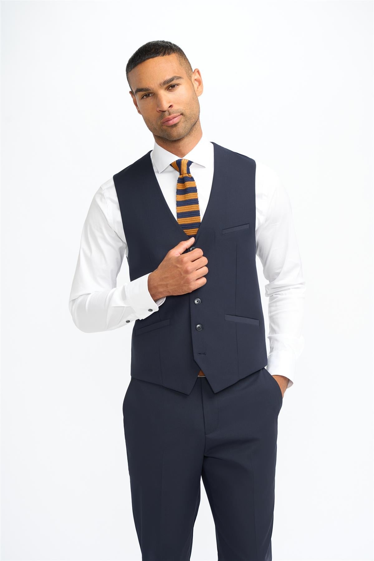 Tropez Mauve with Malibu Navy Waistcoat