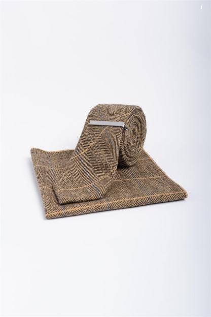 Brown Tweed Albert Tie