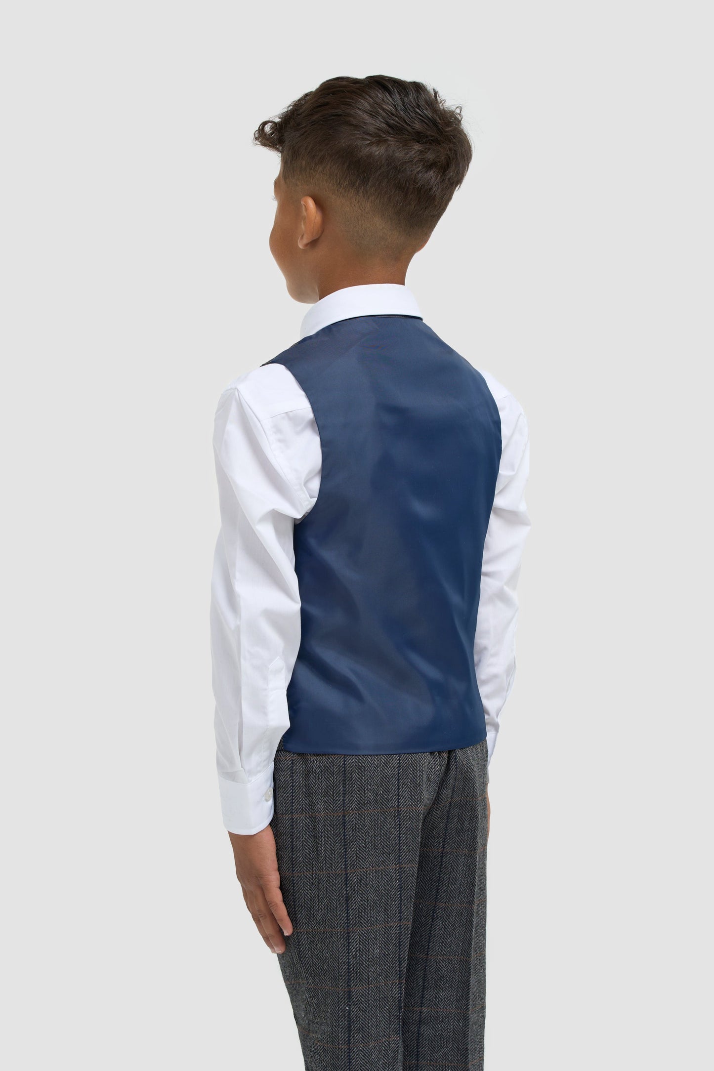 Albert Grey Tweed Check Boys Suit