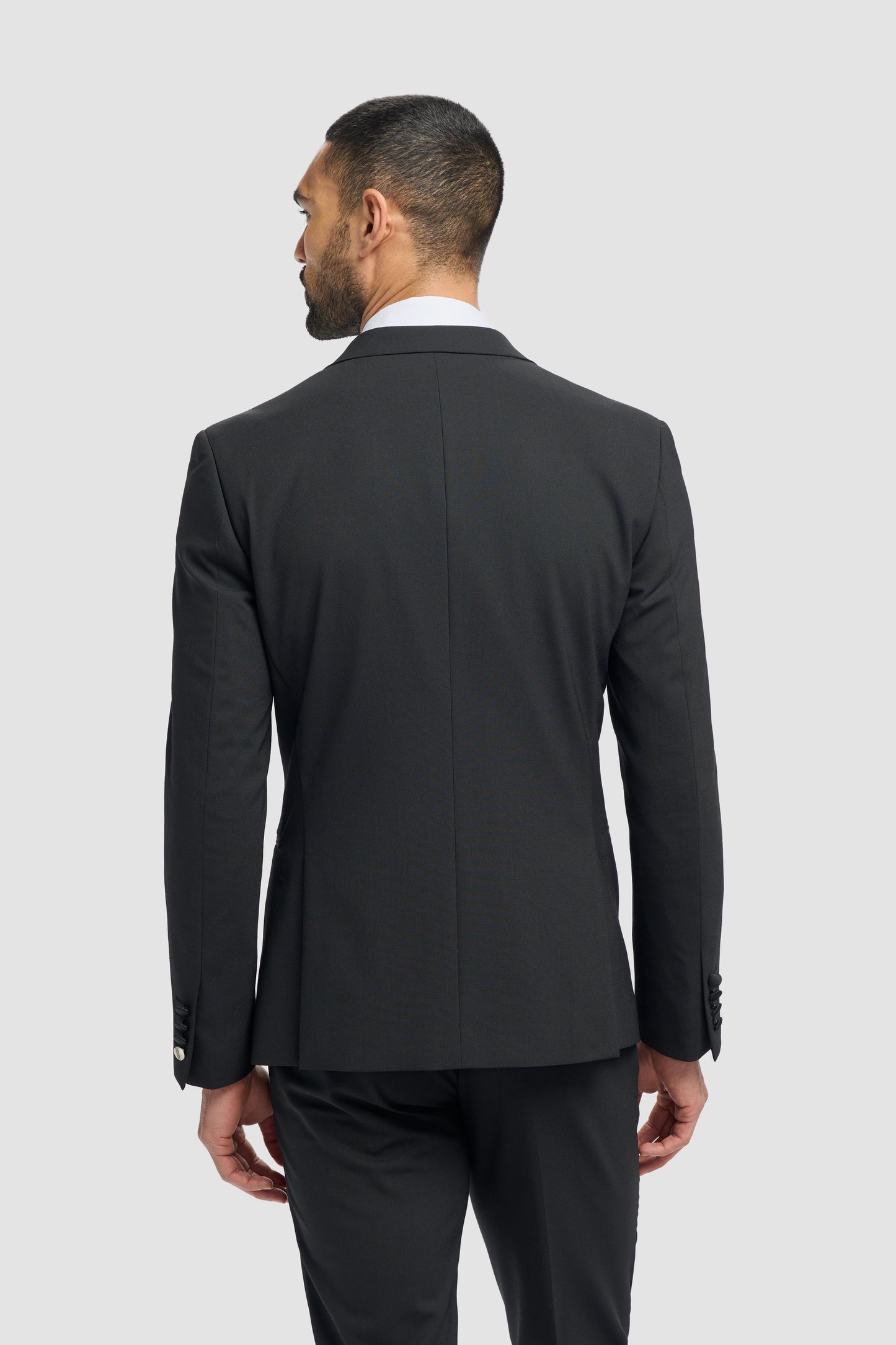 Aspen Black Double Breasted Two Piece Suit
