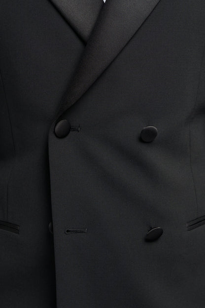 Aspen Black Double Breasted Two Piece Suit