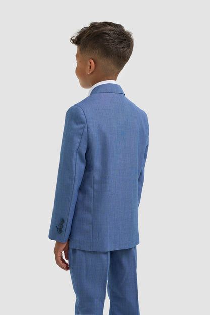 Boys Sky Blue Three Piece Suit