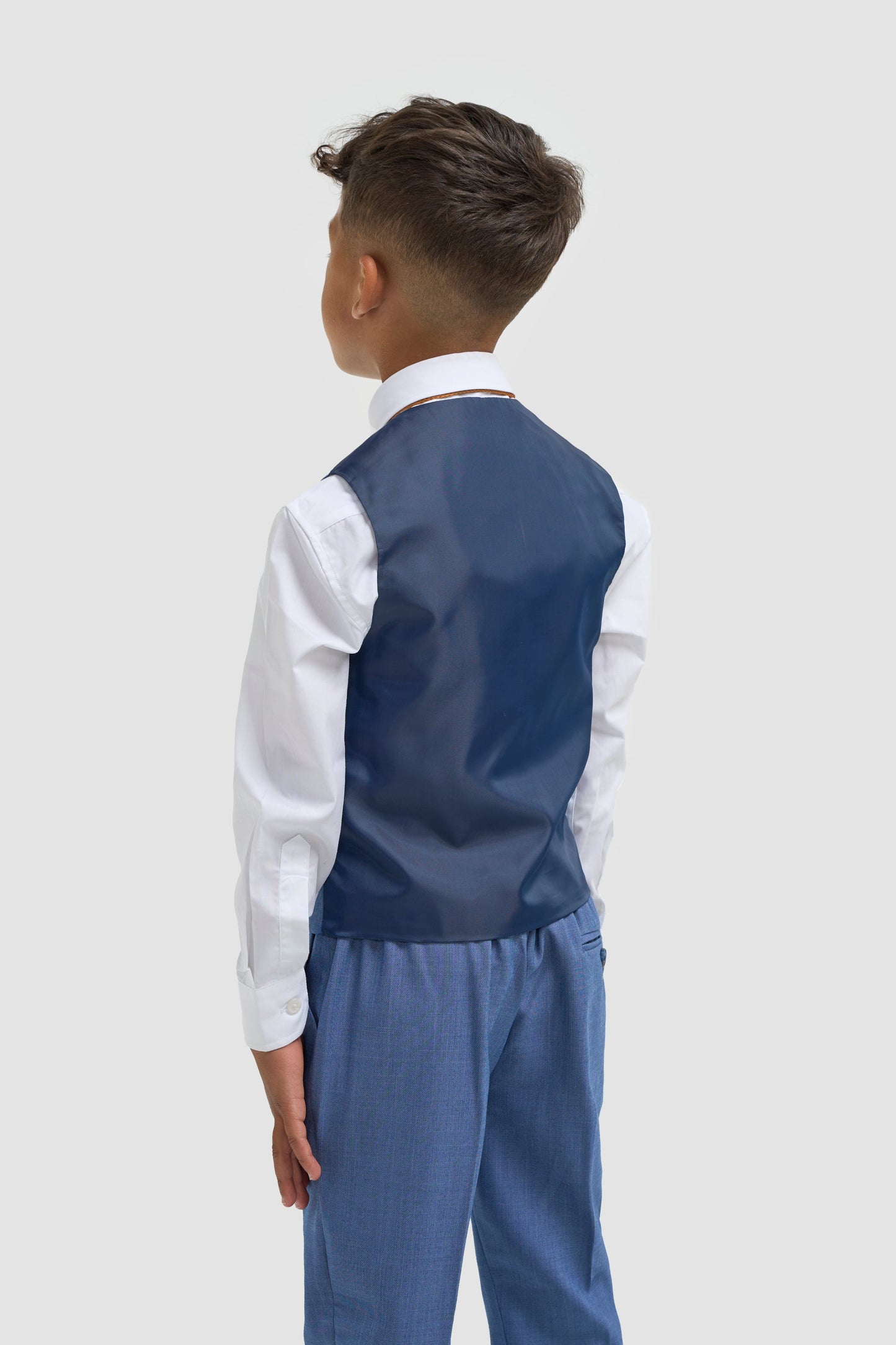 Boys Sky Blue Three Piece Suit