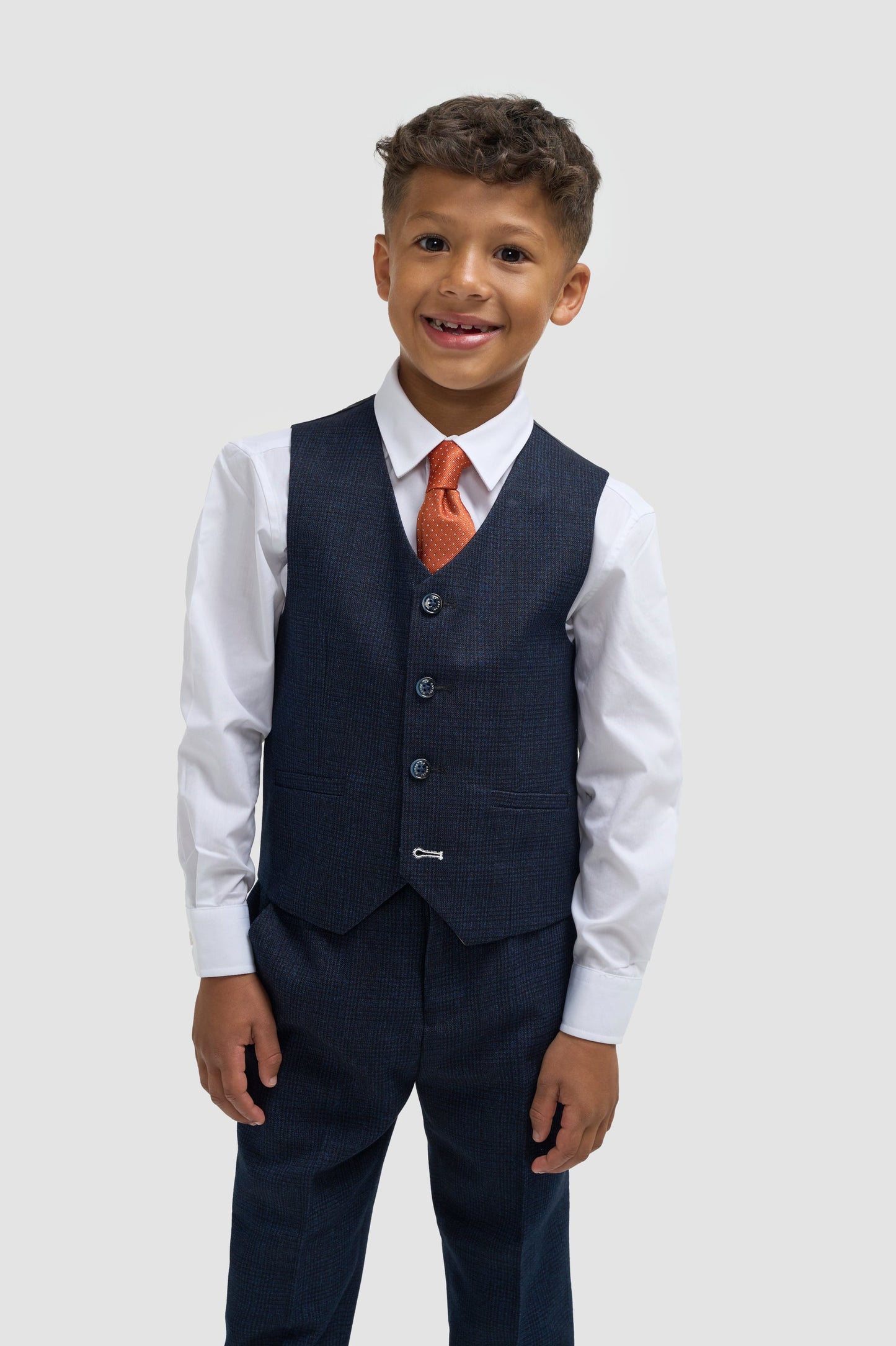 Boys Caridi Navy Three Piece Suit