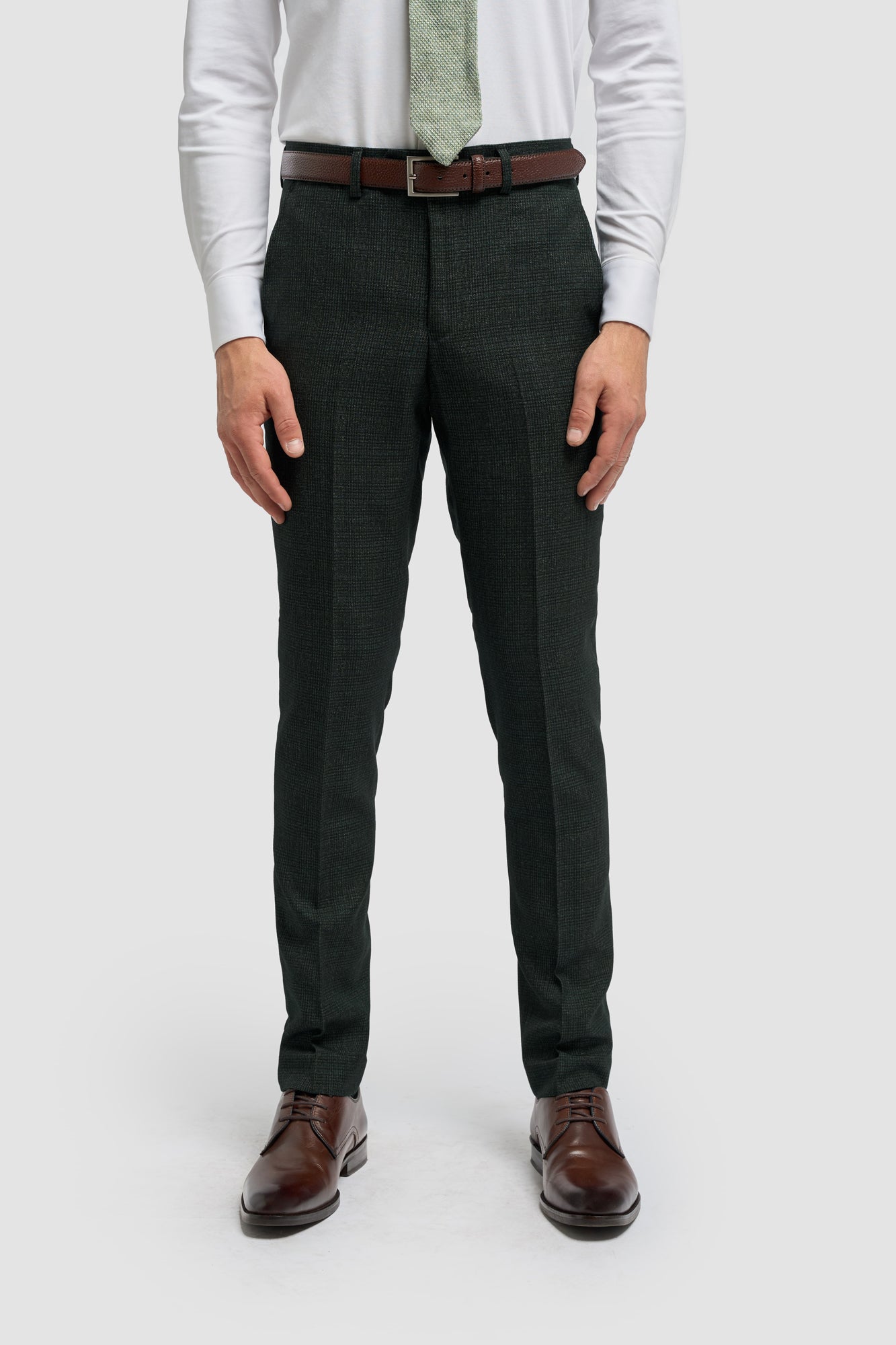 Caridi Olive Slim Fit Trousers
