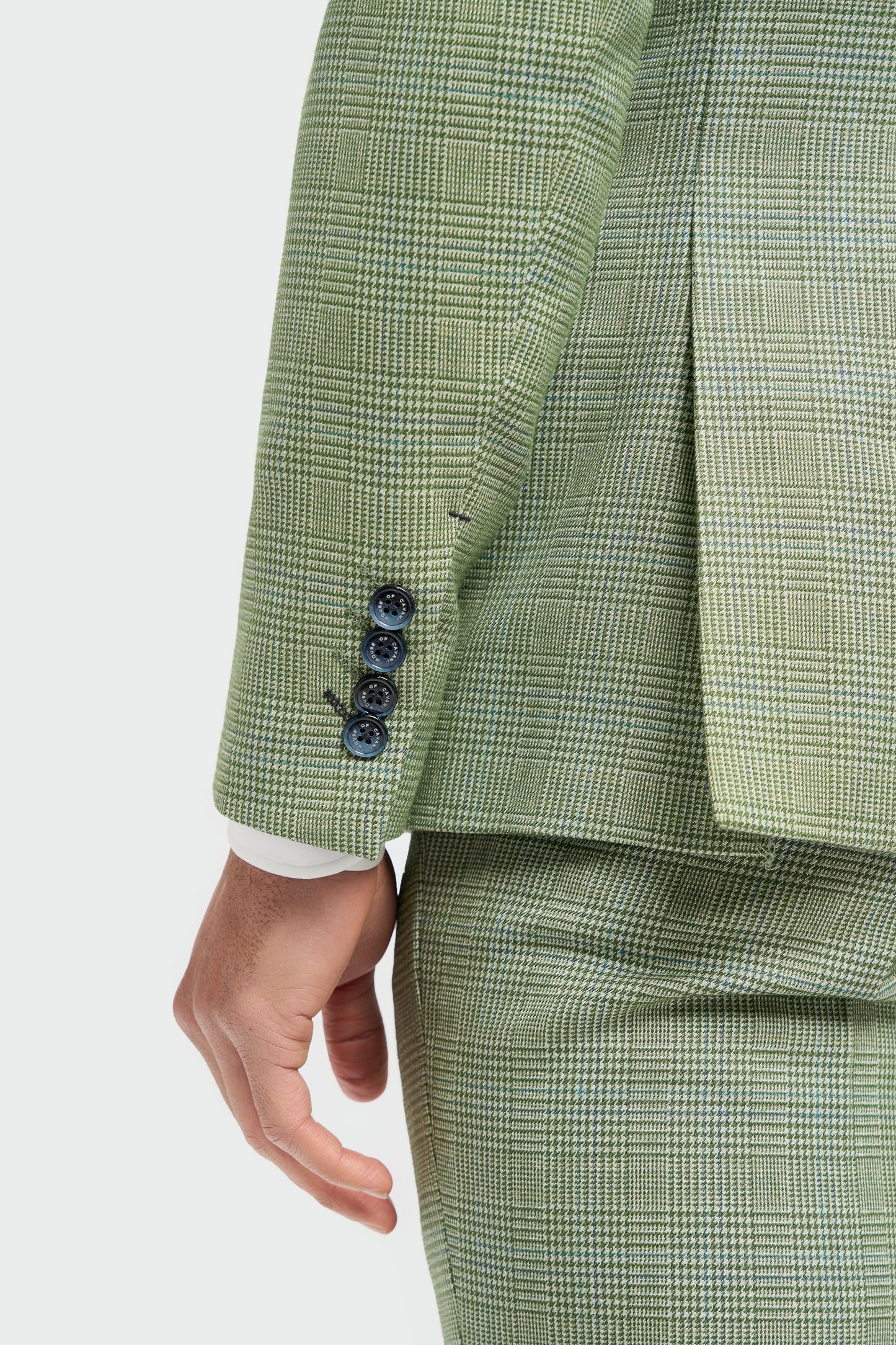 Caridi Sage Regular Check Three Piece Suit