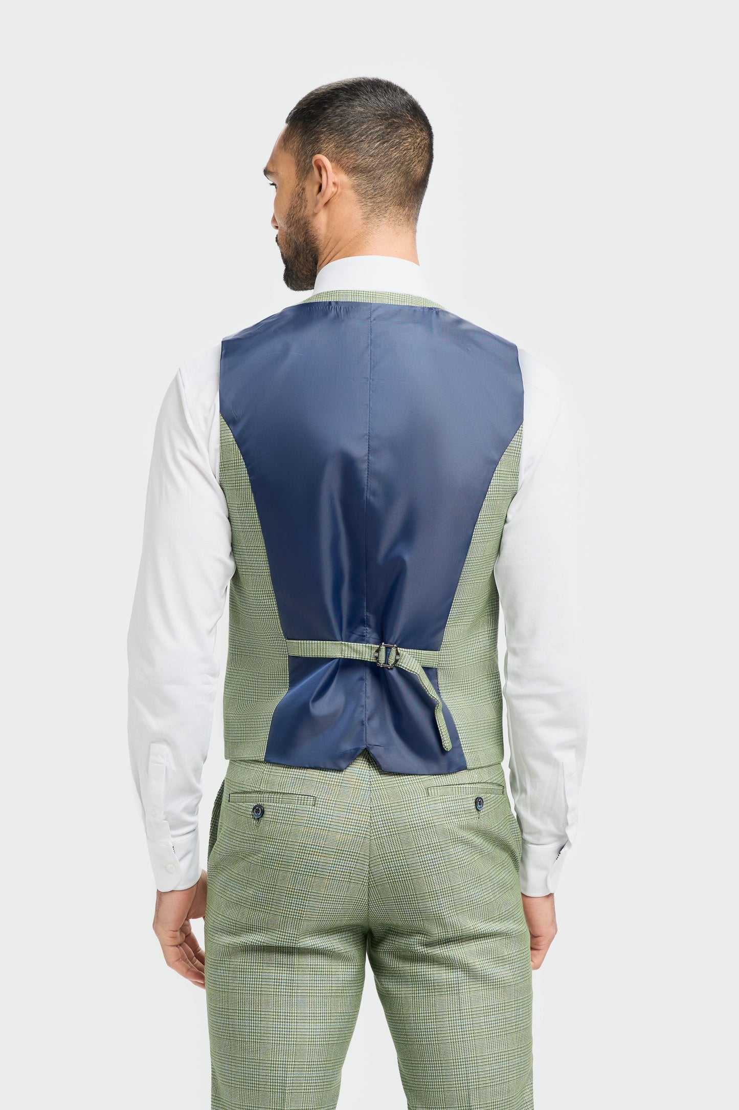 Caridi Sage Regular Check Three Piece Suit