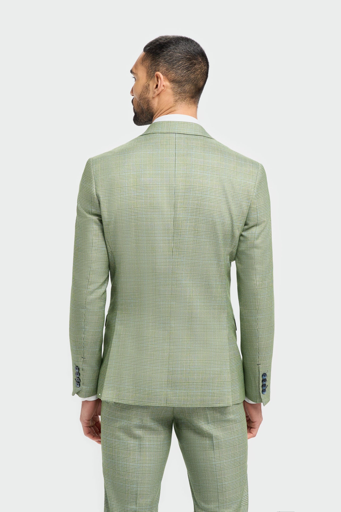 Caridi Sage Regular Check Three Piece Suit