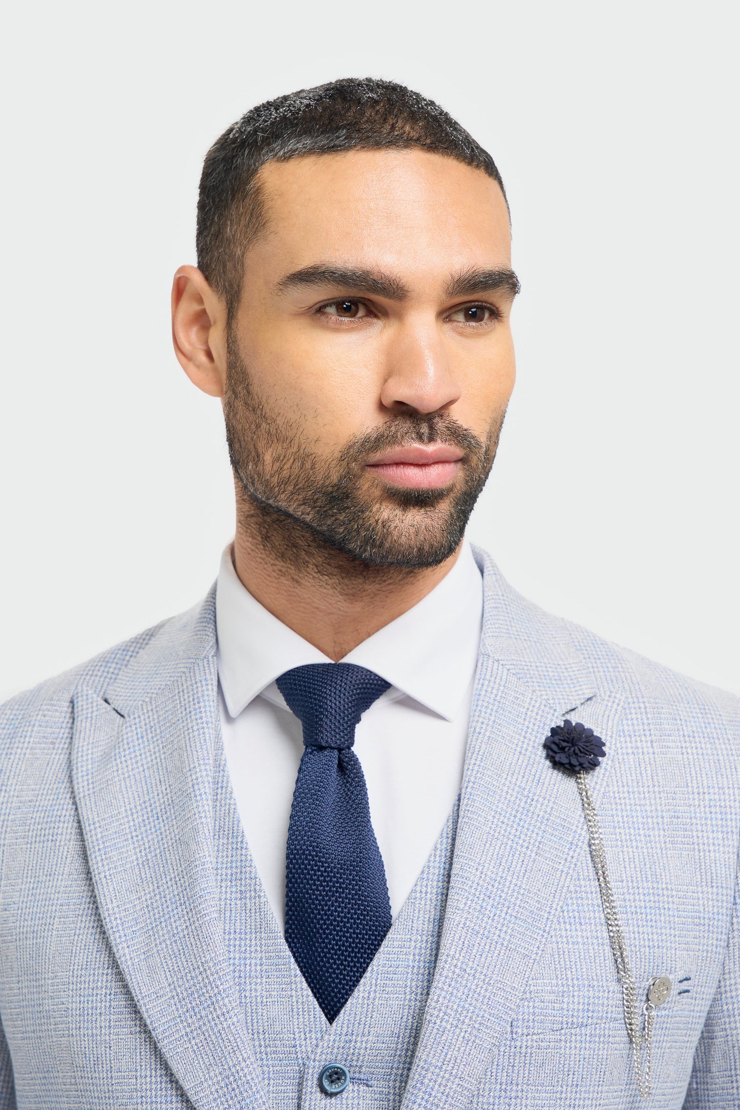 Caridi Sky Check Three Piece Suit