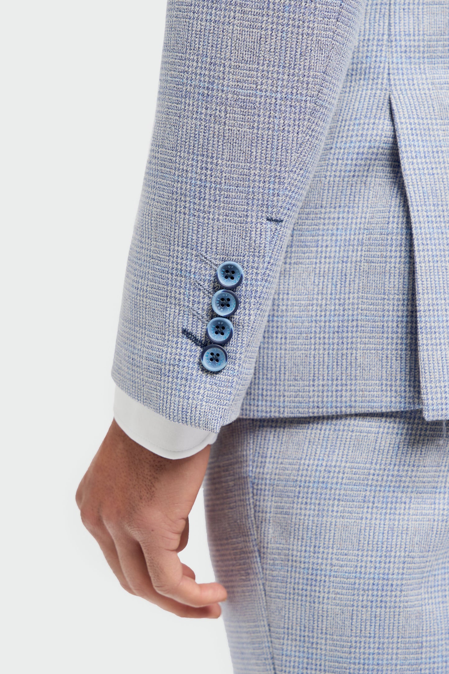 Caridi Sky Check Three Piece Suit