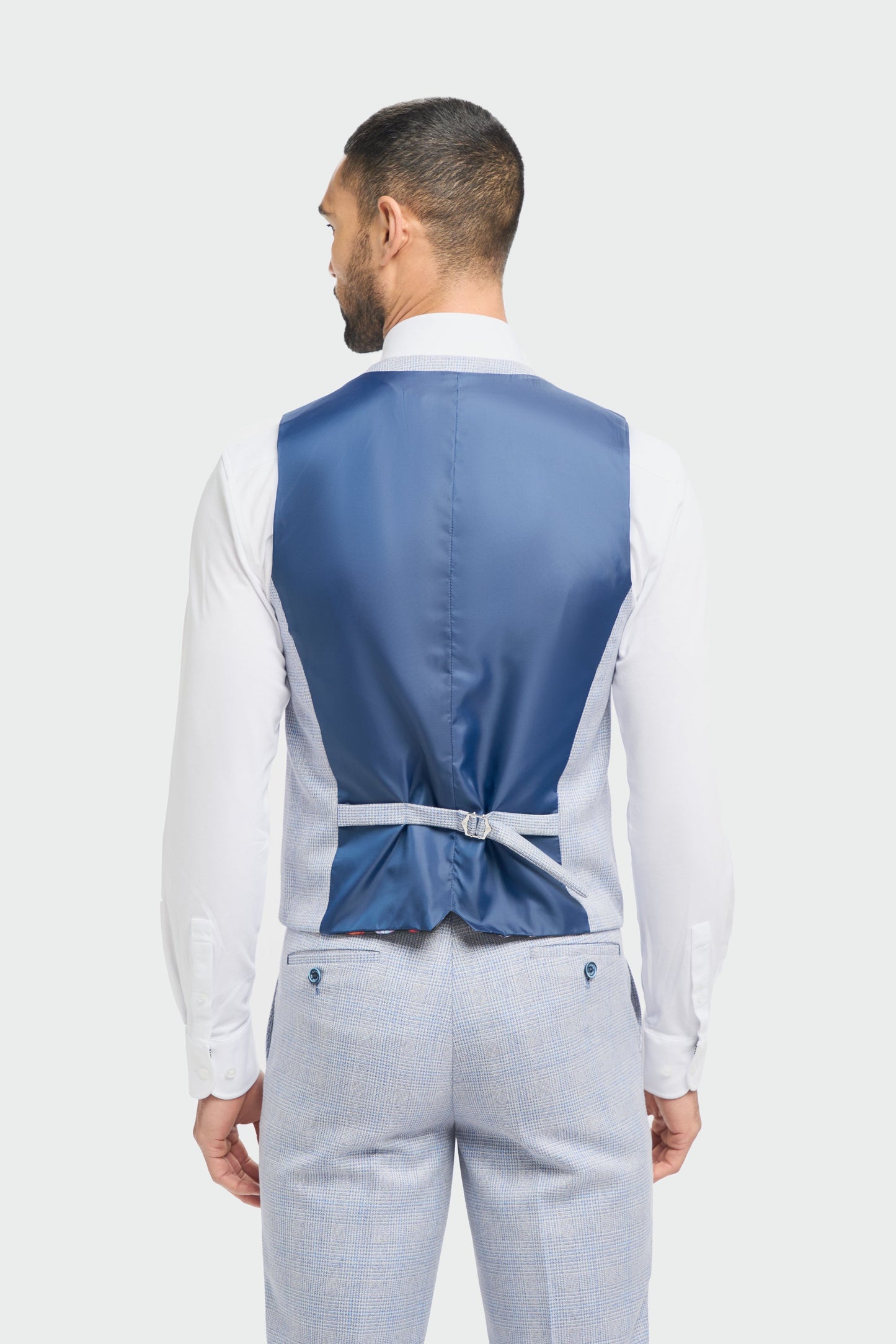 Caridi Sky Check Three Piece Suit