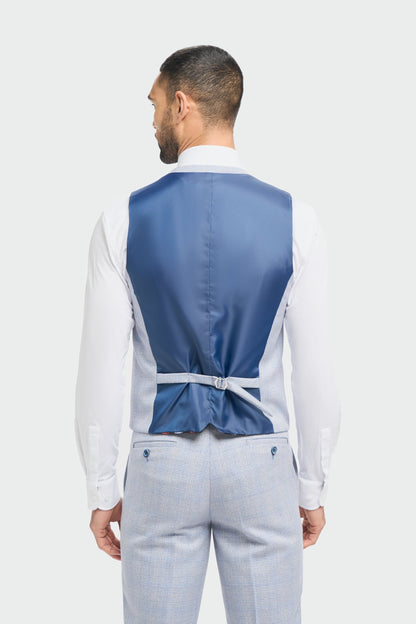 Caridi Sky Check Three Piece Suit
