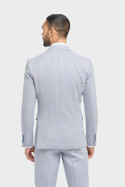 Caridi Sky Check Three Piece Suit