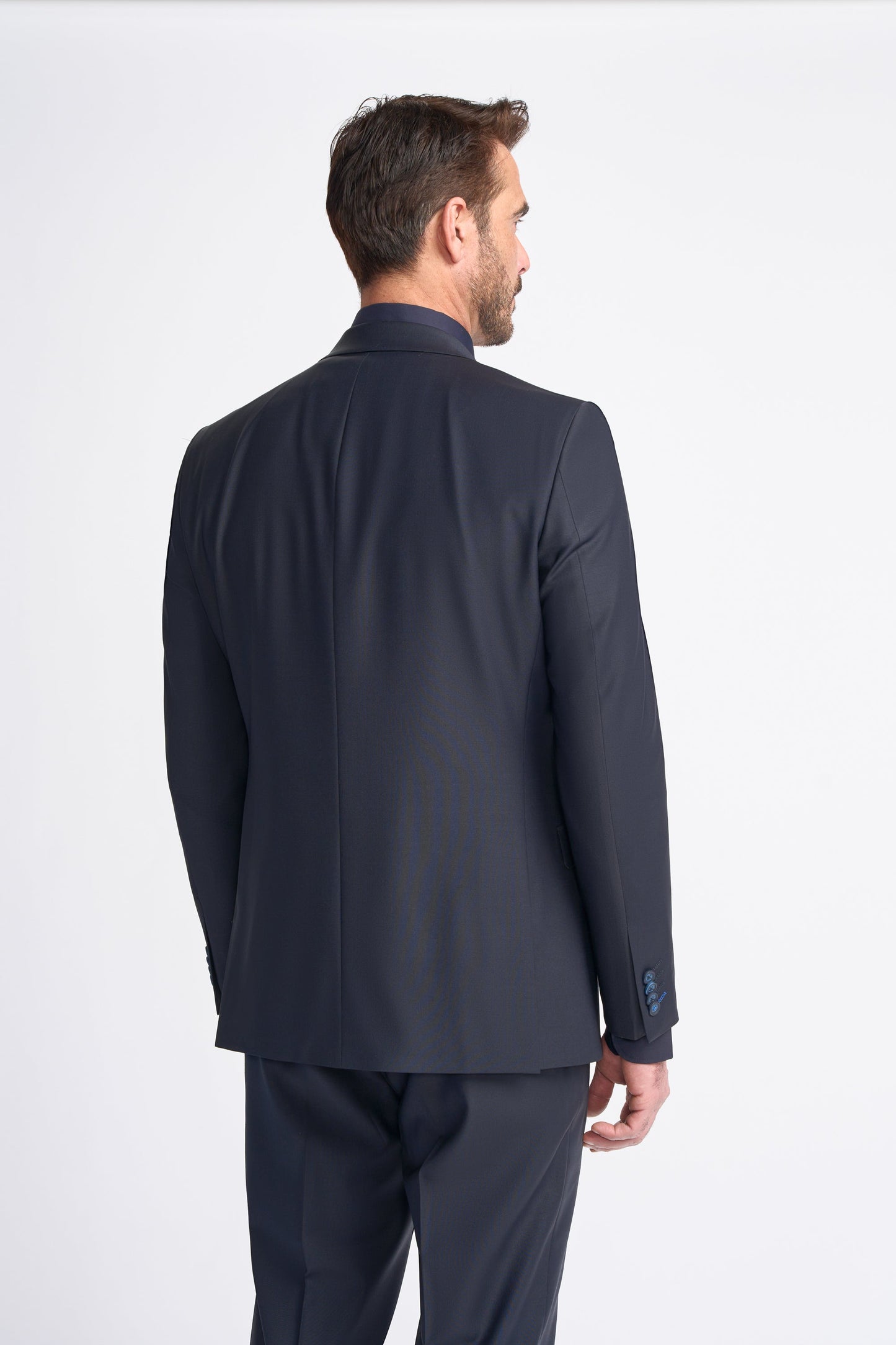 Bond Wool Rich Midnight Navy Three Piece Suit