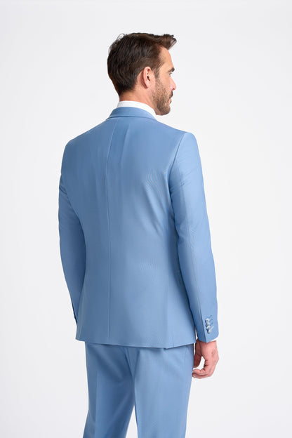 Bond Wool Rich Ocean Blue Three Piece Suit