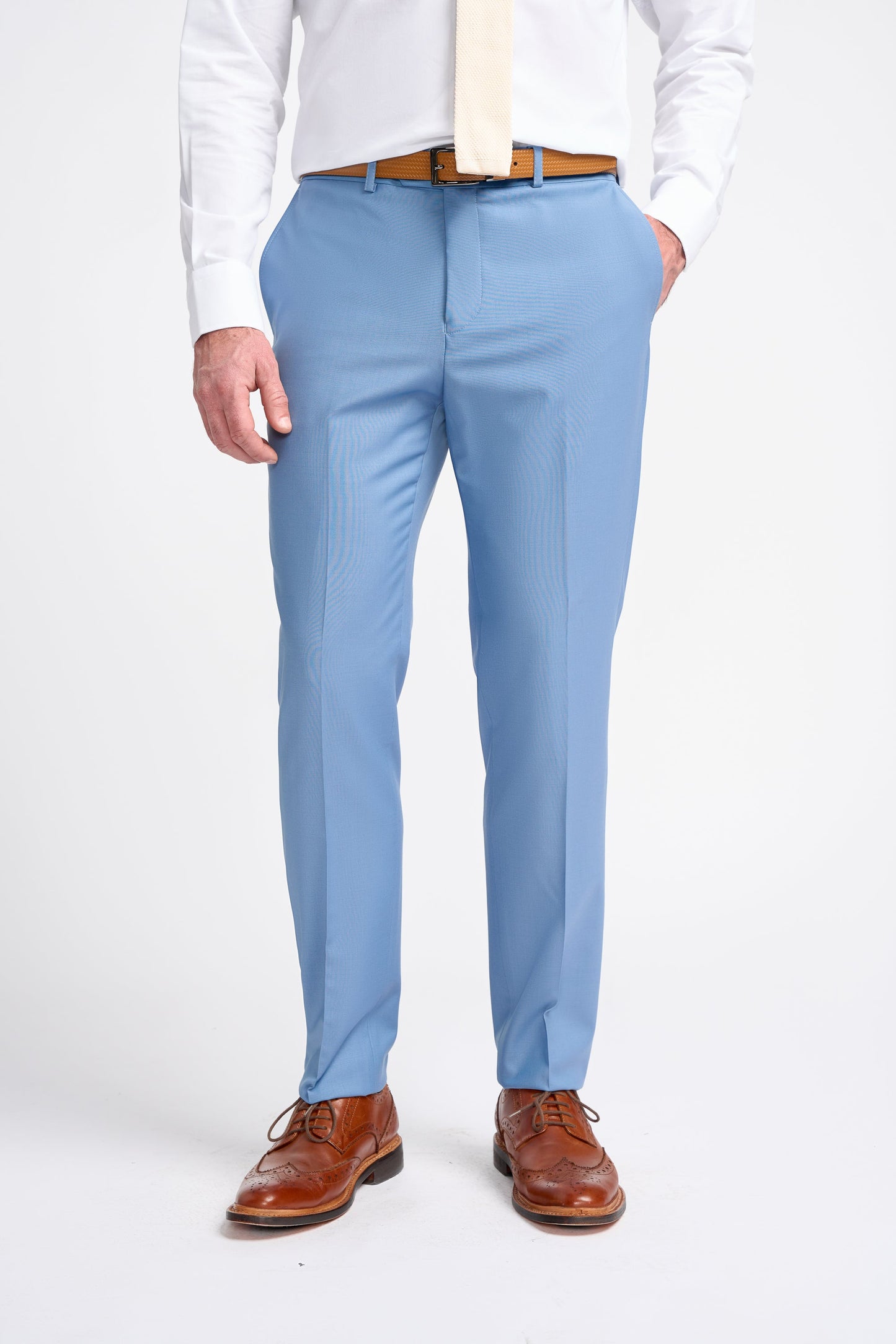 Bond Wool Rich Ocean Blue Three Piece Suit
