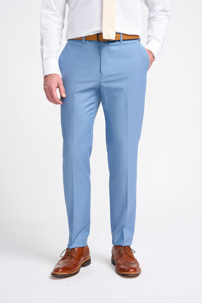 Bond Wool Rich Ocean Blue Three Piece Suit