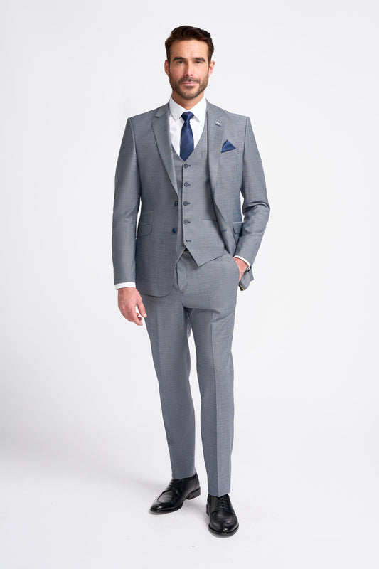 Bond Wool Rich Puppy Tooth Three Piece Suit