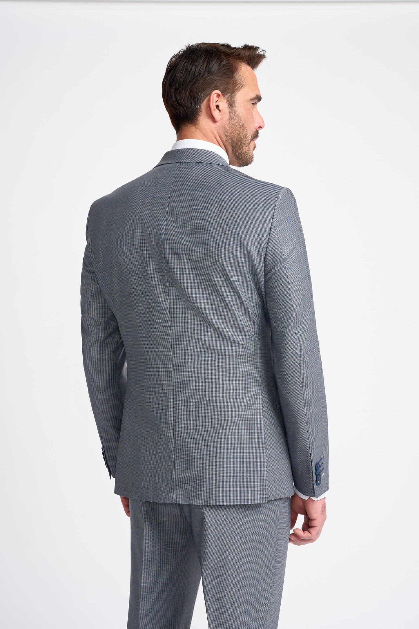 Bond Wool Rich Puppy Tooth Three Piece Suit