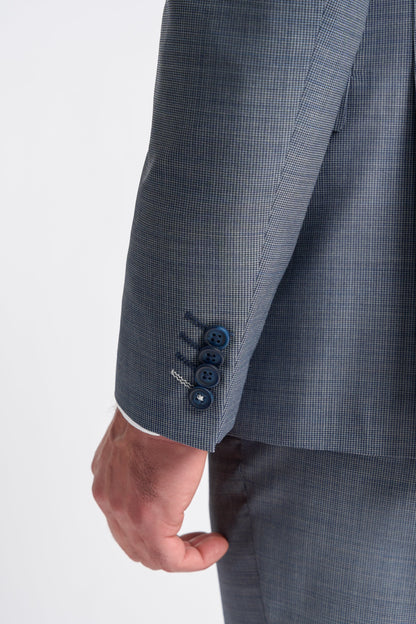 Bond Wool Rich Puppy Tooth Three Piece Suit