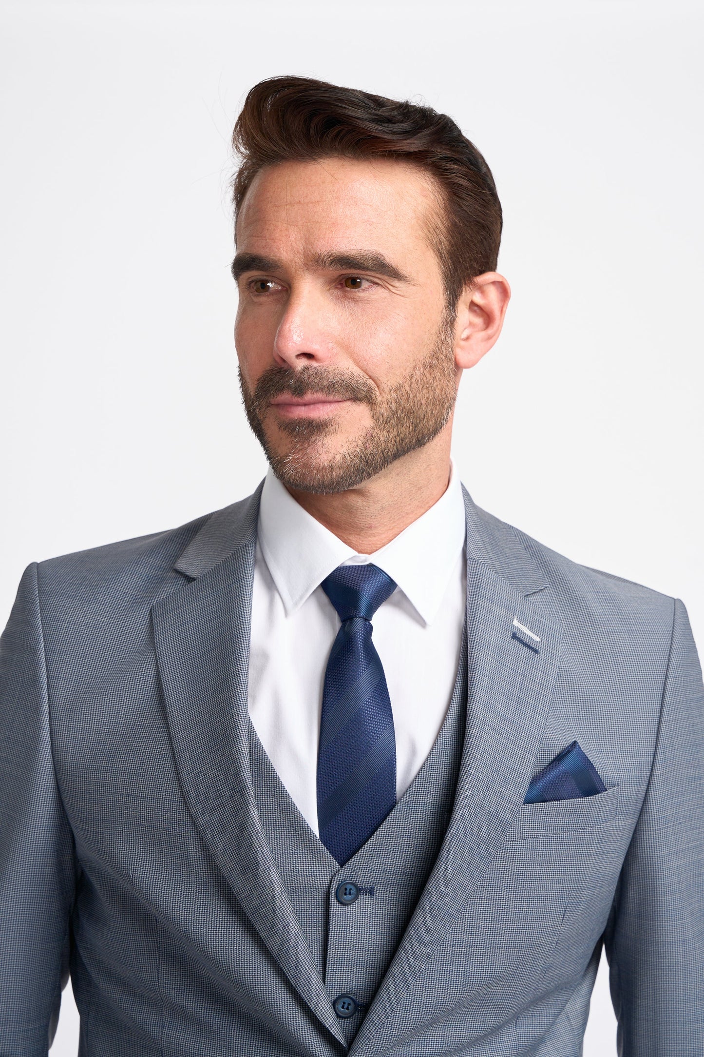 Bond Wool Rich Puppy Tooth Three Piece Suit