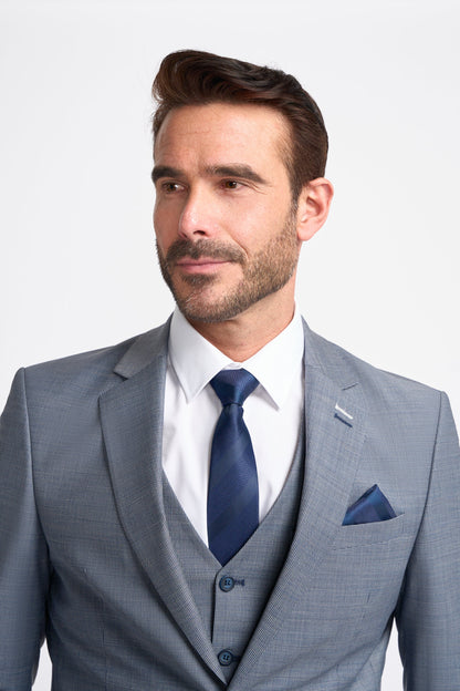 Bond Wool Rich Puppy Tooth Three Piece Suit