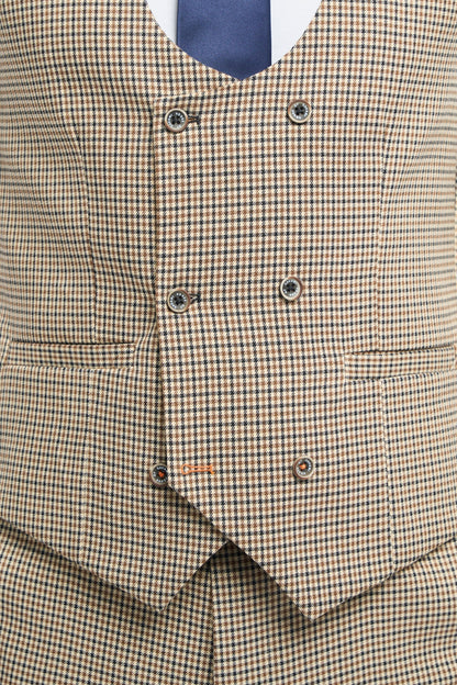 Elwood Houndstooth Double Breasted Waistcoat