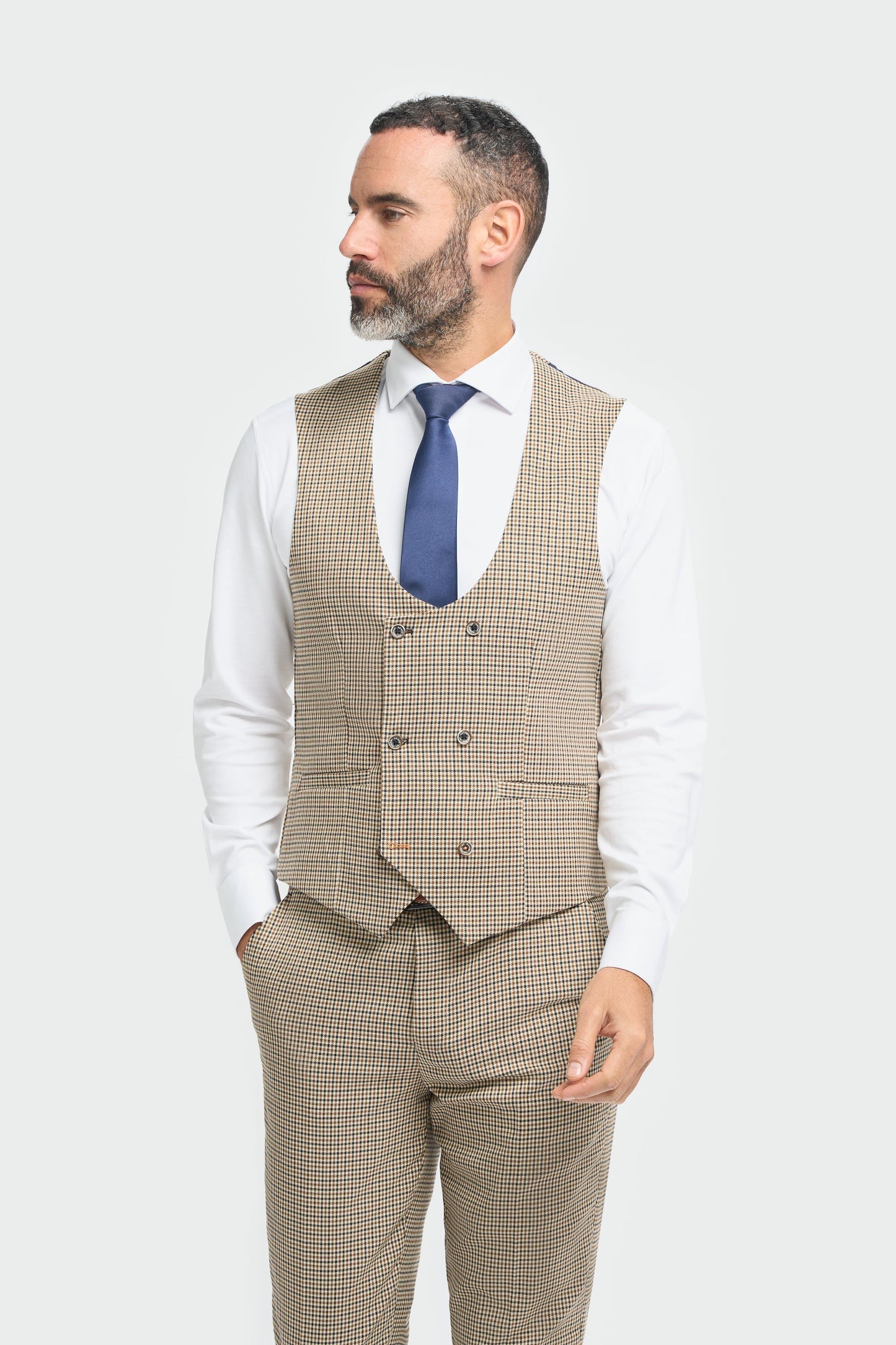 Elwood Houndstooth Double Breasted Waistcoat