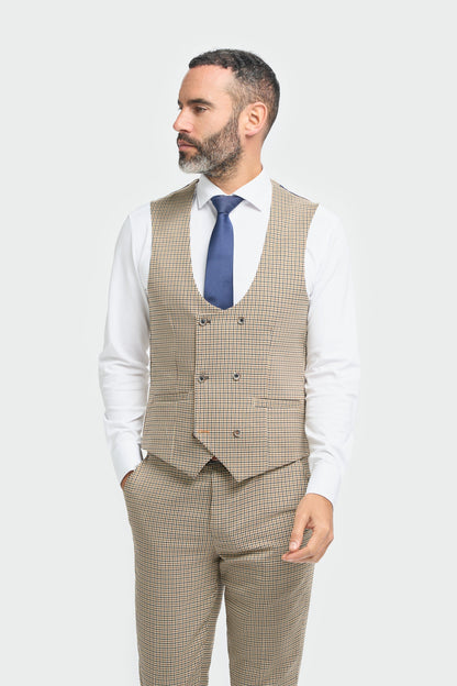 Elwood Houndstooth Double Breasted Waistcoat