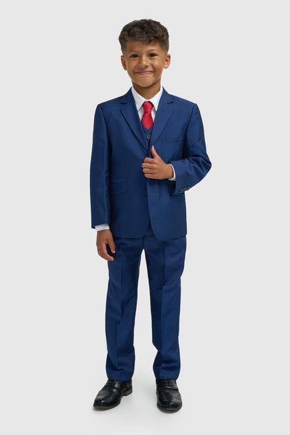 Boys Ford Blue Three Piece Suit