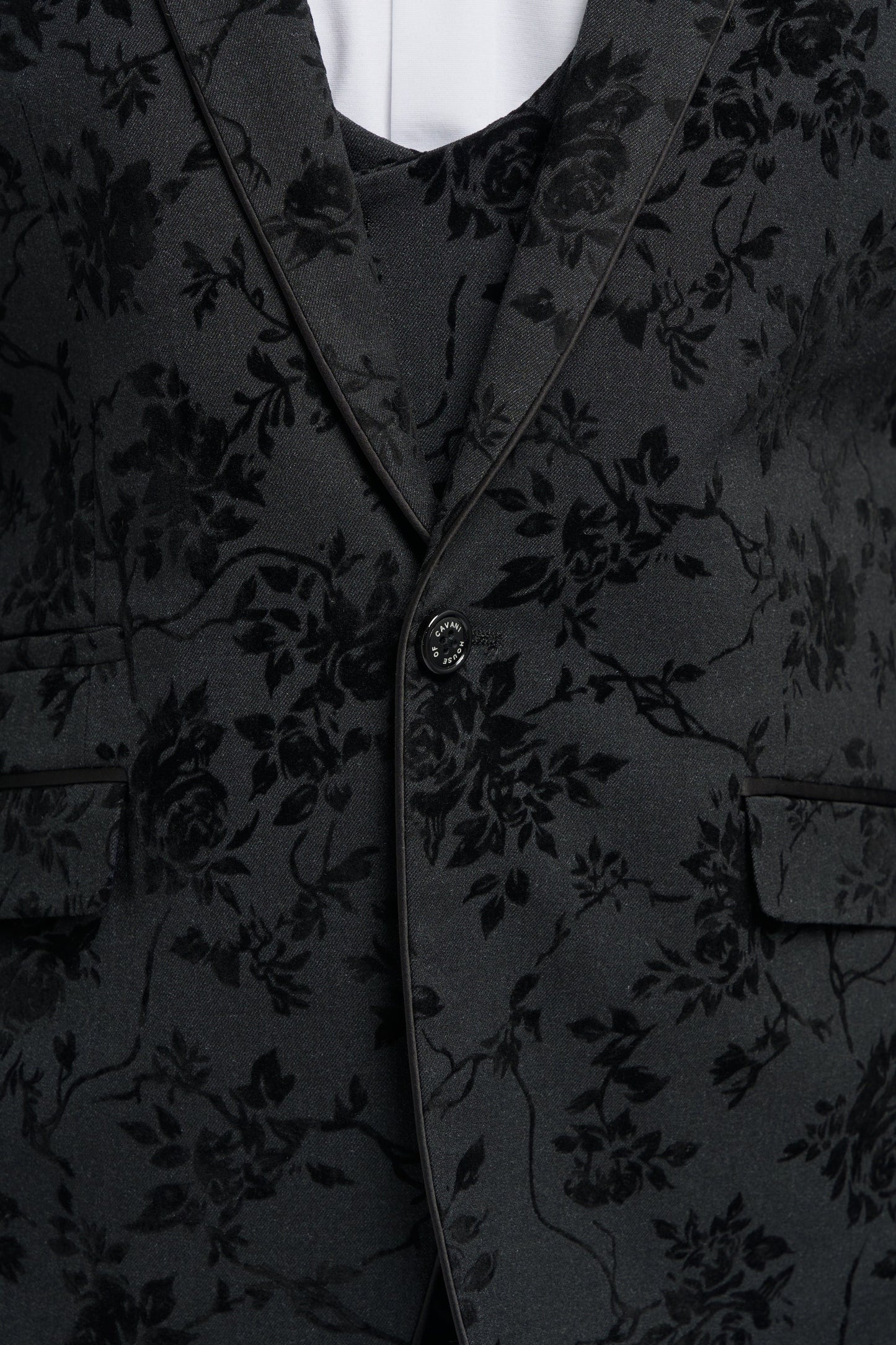 Georgi Black Floral Three Piece Suit