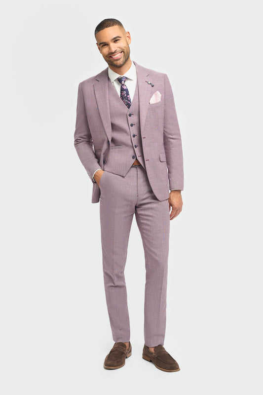 Miami lilac three piece suit