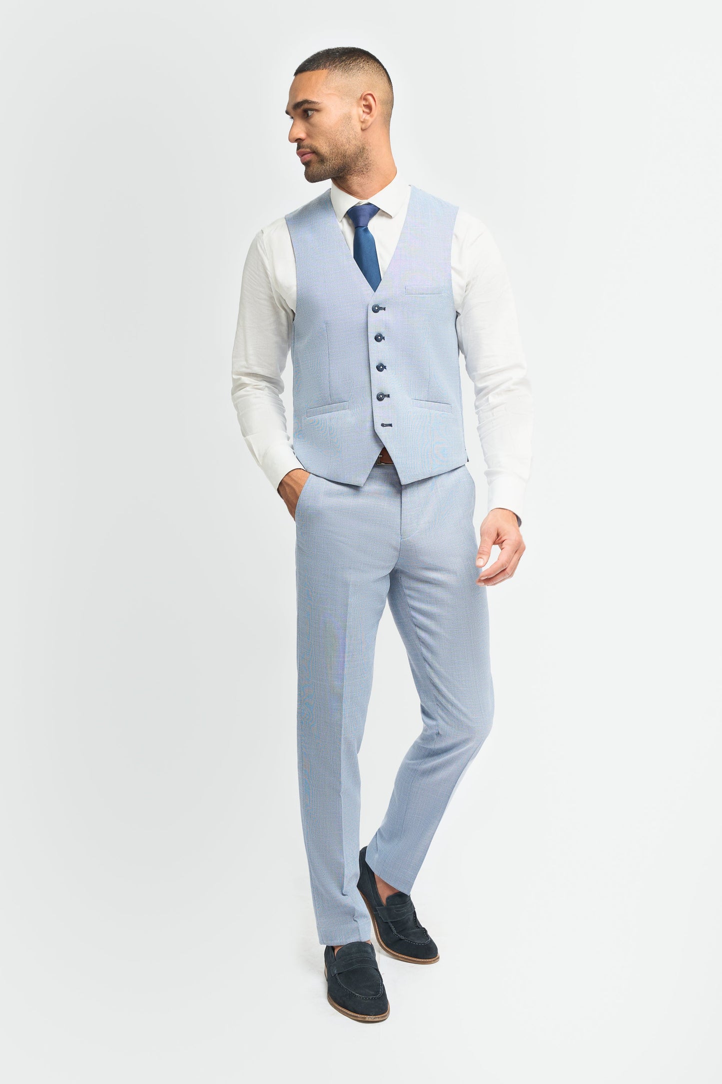Miami Sky Blue Waistcoat