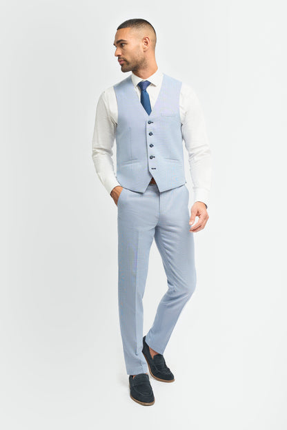 Miami Sky Blue Waistcoat