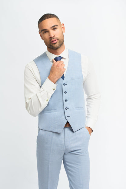 Miami Sky Blue Waistcoat